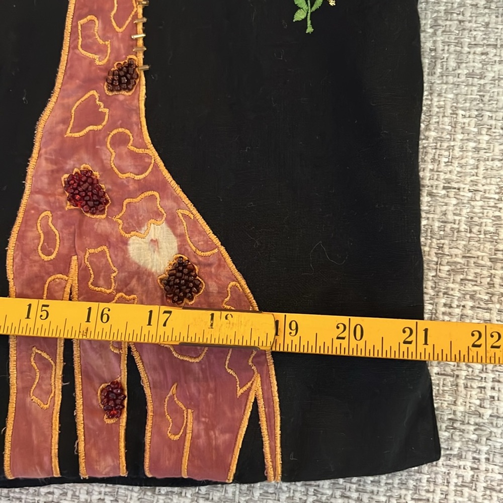 Vintage Raviya Linen African Giraffe Jacket - Picture 12 of 14